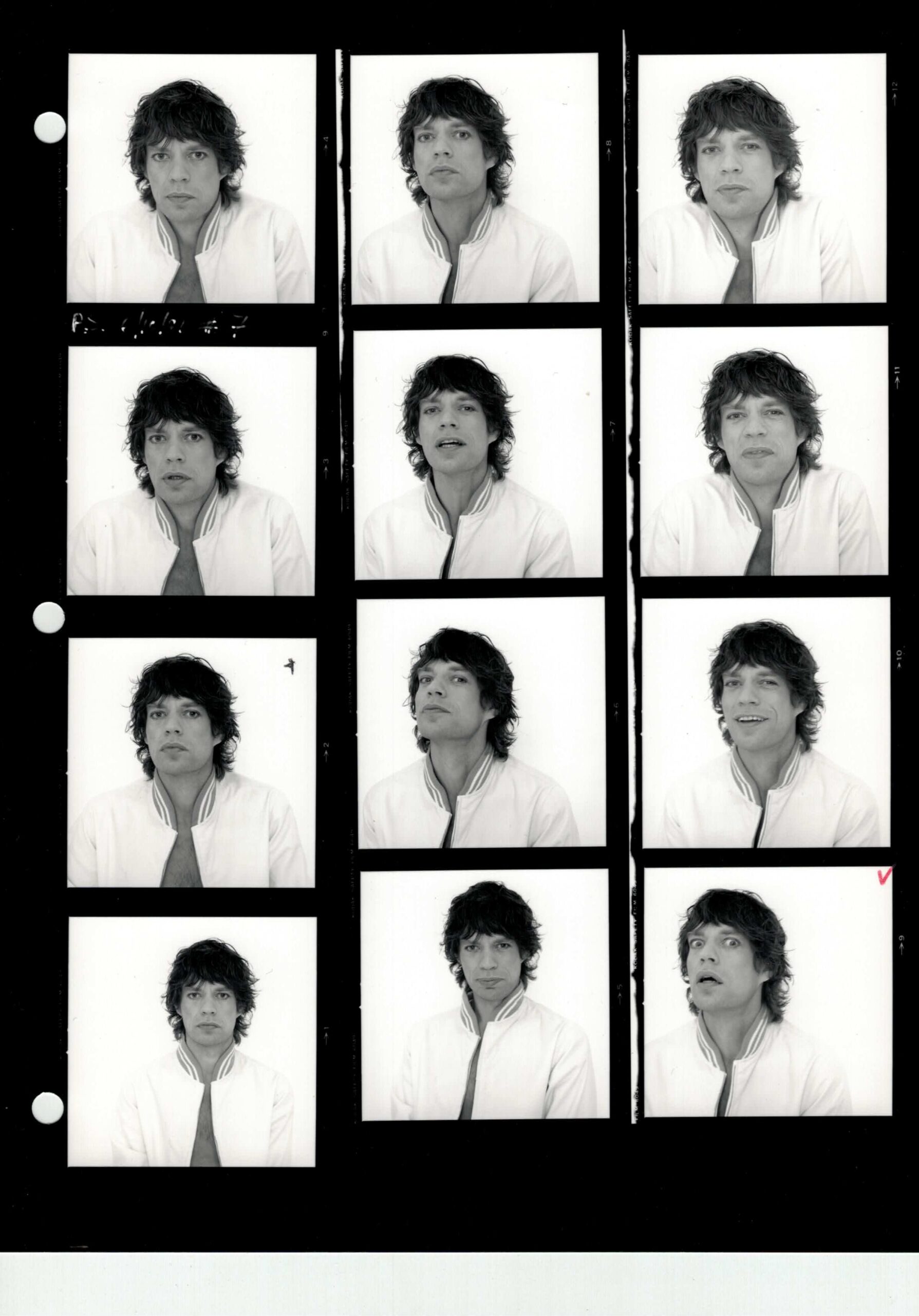 Mick Jagger Interview Magazine Cover contact sheet #7, 1981